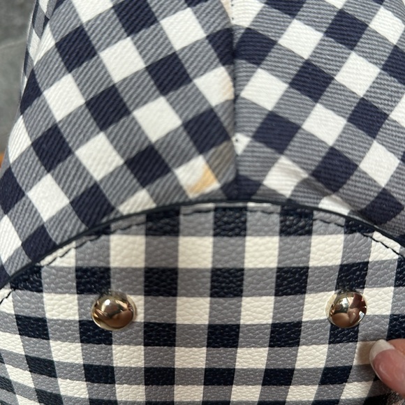 Draper James navy white check bucket bag, party planner and sticky notes - Picture 4 of 4
